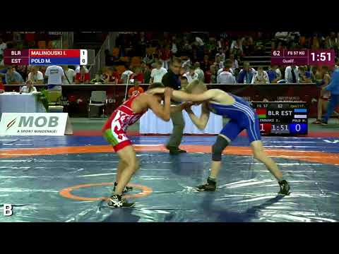 Qual. FS - 57 kg: I. MALINOUSKI (BLR) v. M. POLD (EST)