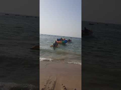 Iam in dwaraka Beach #youtubeshorts #sathvik # boat surfing # youtube