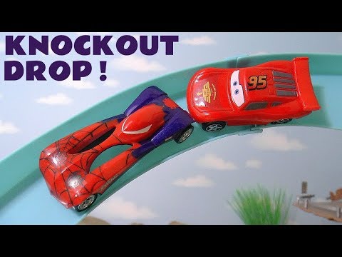 Toy Car Racing On The Drop Force Track With The Funlings Cars Stories Video
