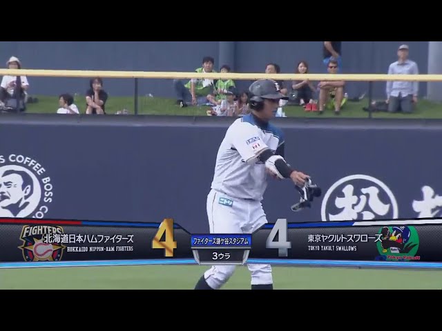 【ファーム】ファイターズ・谷口 走者一掃のタイムリー2ベースで同点に追い付く!! 2018/9/23 F-S(ファーム)