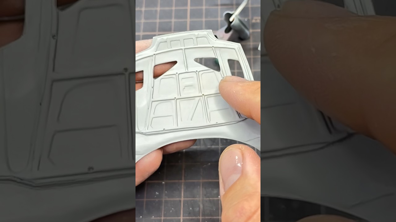 レジンは特に縮みや歪みが多いのでしっかり処理します❗️#プラモデル #塗ってみた #チャレンジ #作業