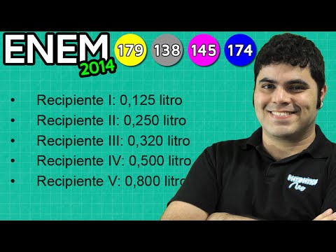 ENEM 2014 Matemática #39 - Multiplicação, Divisão e Tipos de Recipientes
