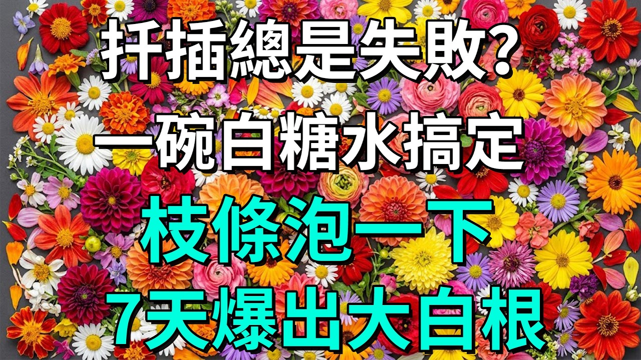 別再花錢買生根粉了！枝條泡一泡甜甜水，7天狂冒大白根，插枝成活率翻倍！#園藝小技巧 #扦插繁殖 #生根劑 #植物養護