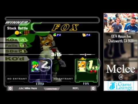 Melee at JJ's 15 - ROFL (Luigi) Vs. JJ's | MikeHaze (Fox) - Losers Finals - Singles