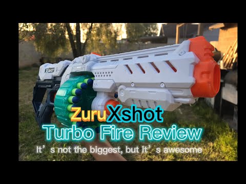 Zuru Xshot Turbo Fire. Very underrated, and it’s not bigger, but it’s better