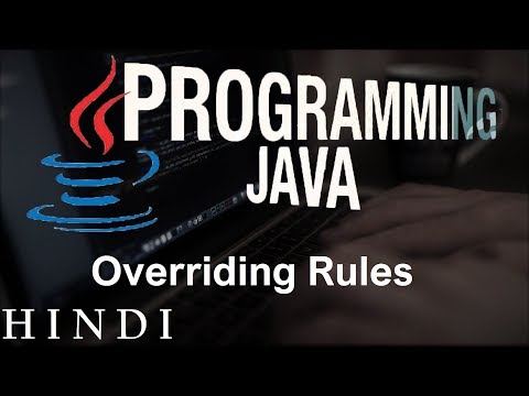 Java Tutorials 39 Overriding Rules हिन्दी
