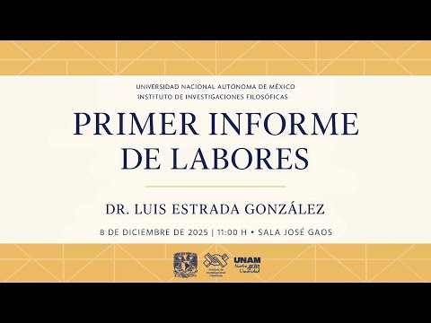   Primer informe de labores • Dr. Luis Estrada González  