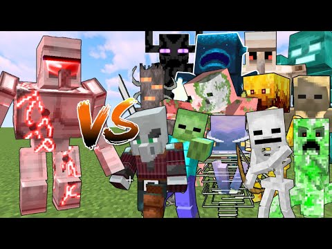 Ultimate Titan Golem vs All Titan Mobs | Minecraft Mob Battle