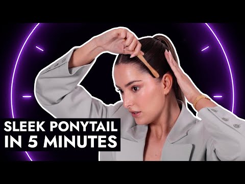 5 Minute Sleek Ponytail Tutorial | How to get perfect...