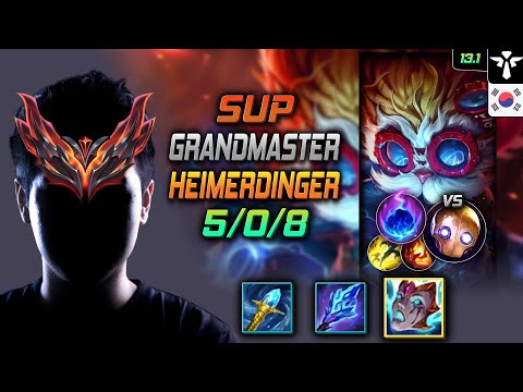 GrandMaster Support Heimerdinger Build Liandry's Anguish Arcane Comet - LOL KR 13.1