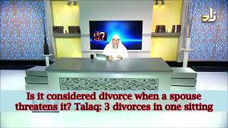 Is it a valid divorce if husband threatens it? 3 divorces in one sitting, how to get a fatwa for it?