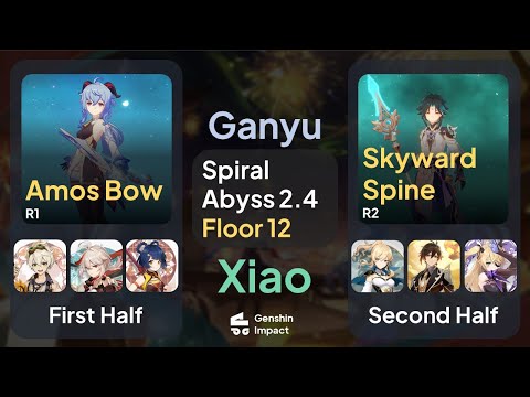 New Spiral Abyss 2.4 Floor 12 9 Stars - Ganyu & Xiao - F2P ($0 Spend)