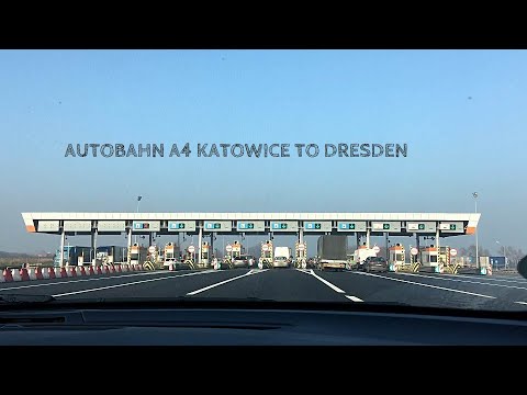 Driving Through Autobahn A4 Katowice (Poland) - Dresden (Germany)