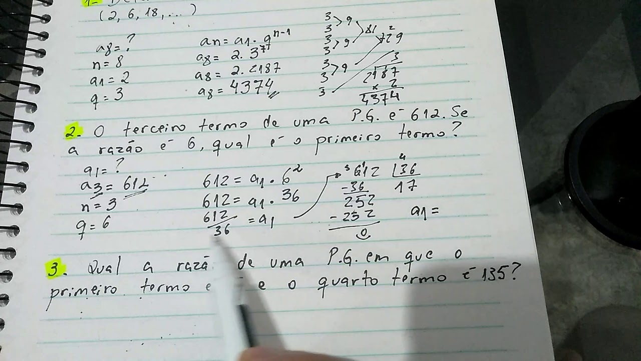Exercícios resolvidos - Termo Geral de uma P.G.