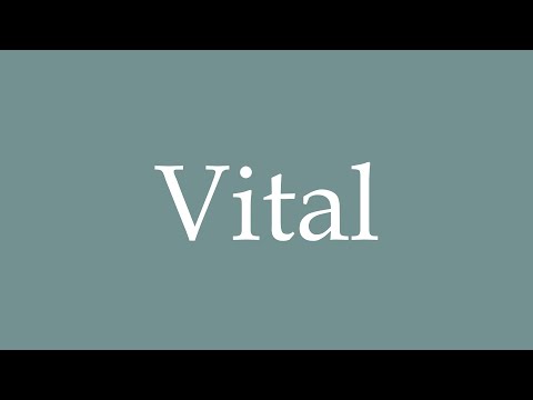 How to Pronounce ''Vital'' Correctly in French