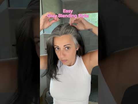 The EASIEST gray blending hairstyle! 😘 #silversisters #grayhair