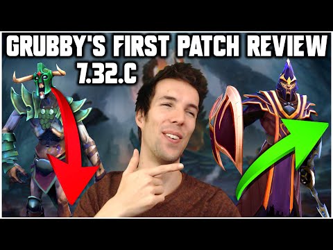 GRUBBY's FIRST TIME Reviewing a Dota 2 Patch - 7.32.c