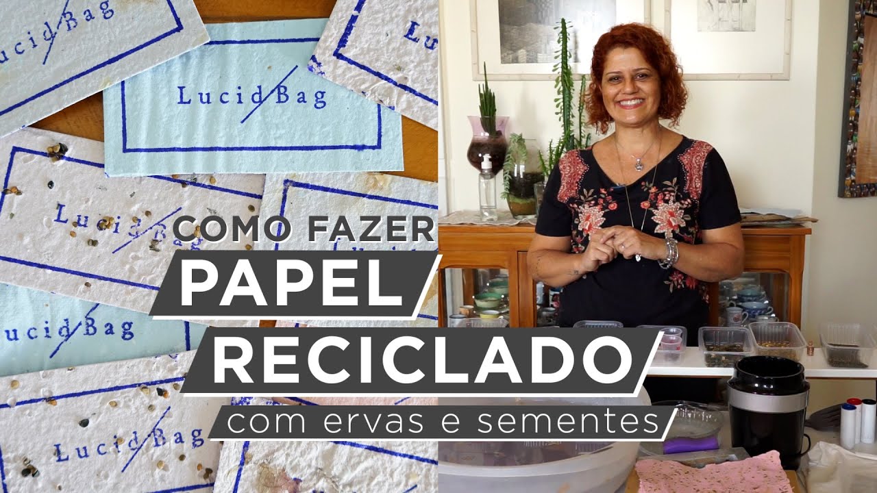 Como fazer papel reciclado artesanal com ervas e sementes