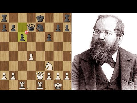Wilhelm Steinitz vs Сurt von Bardeleben || The most famous part of Wilhelm Steinitz