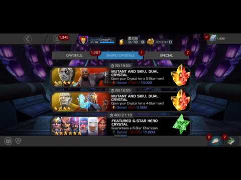 MCOC Marvel Contest of Champions 6 star crystal opening and level up!!!