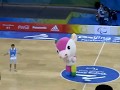 Wheelchair Basketball Half Time Break With Paralympic Mascotte Lele