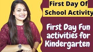 Welcome Activity For Kindergarten On First Day | First Day Of School Activities for Preschoolers