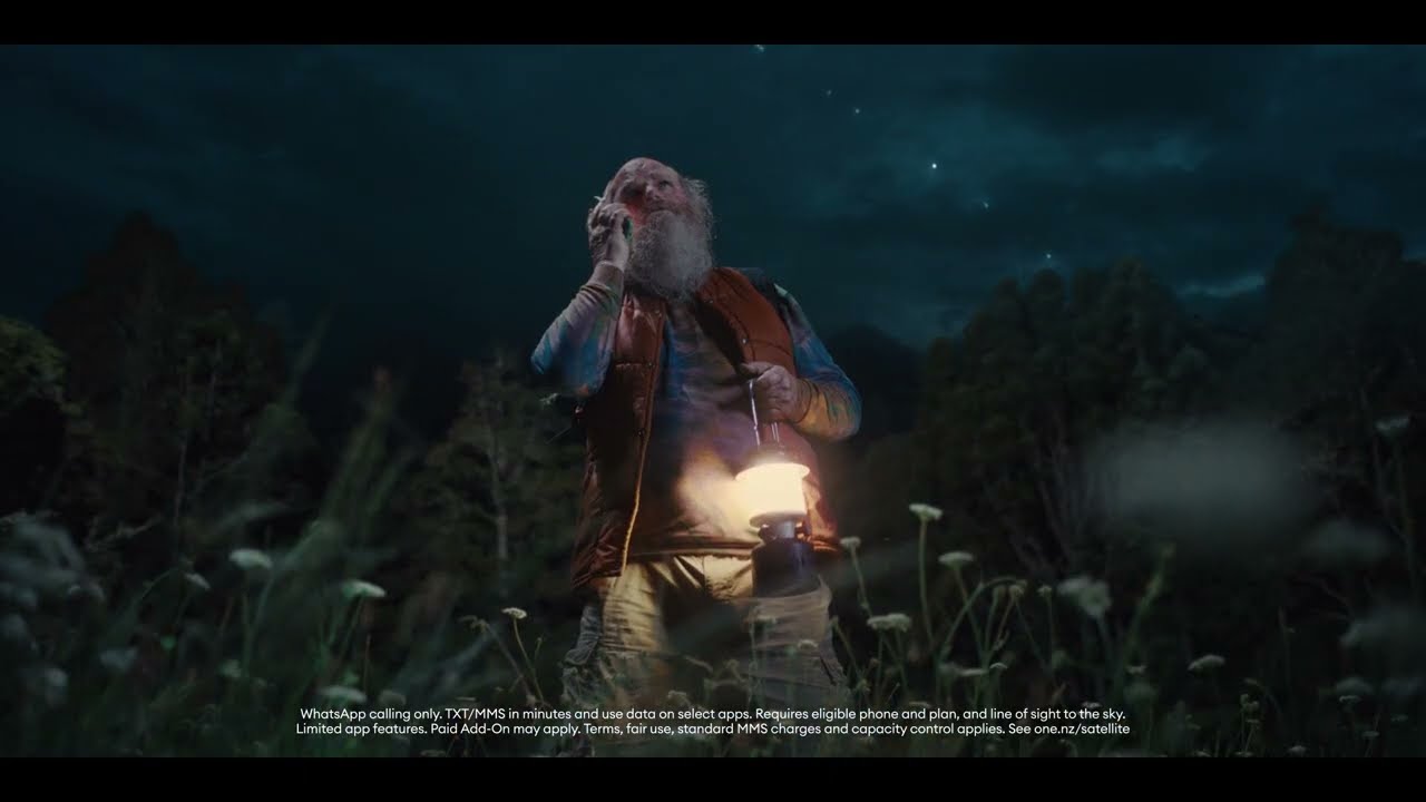 Satellite calling on One NZ with WhatsApp.