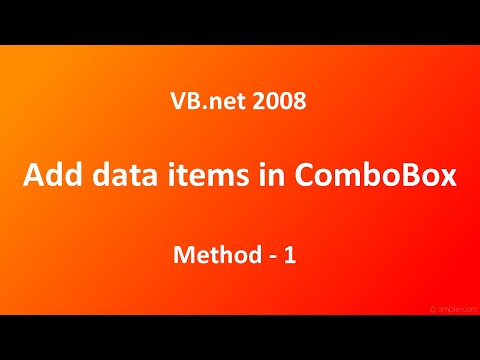 ComboBox Tutorial 1-VB.net 2008