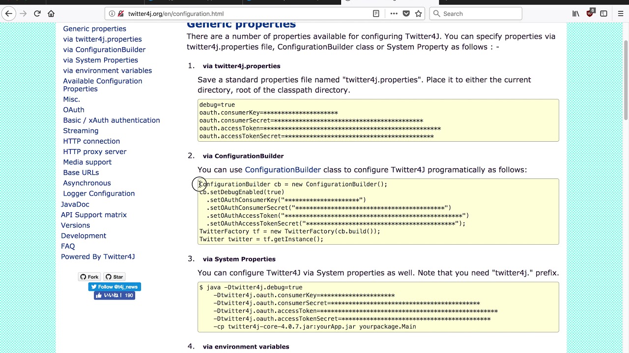 How to setup a twitter bot using Twitter4J library