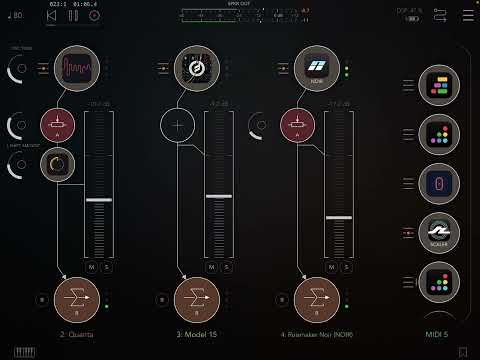 Demo playing around with AUM, Cykle, Polybeat, and Ooda