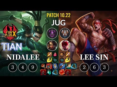 FPX Tian Nidalee vs Lee Sin Jungle - KR Patch 10.22