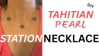 EASY DIY TAHITIAN PEARL TIN CUP STATION NECKLACE 😍❤️Wire Wrapping For Beginners