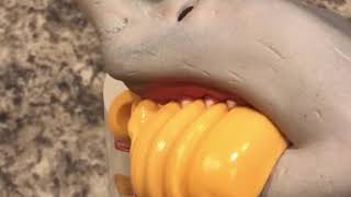 Shark Puppet eats cheese