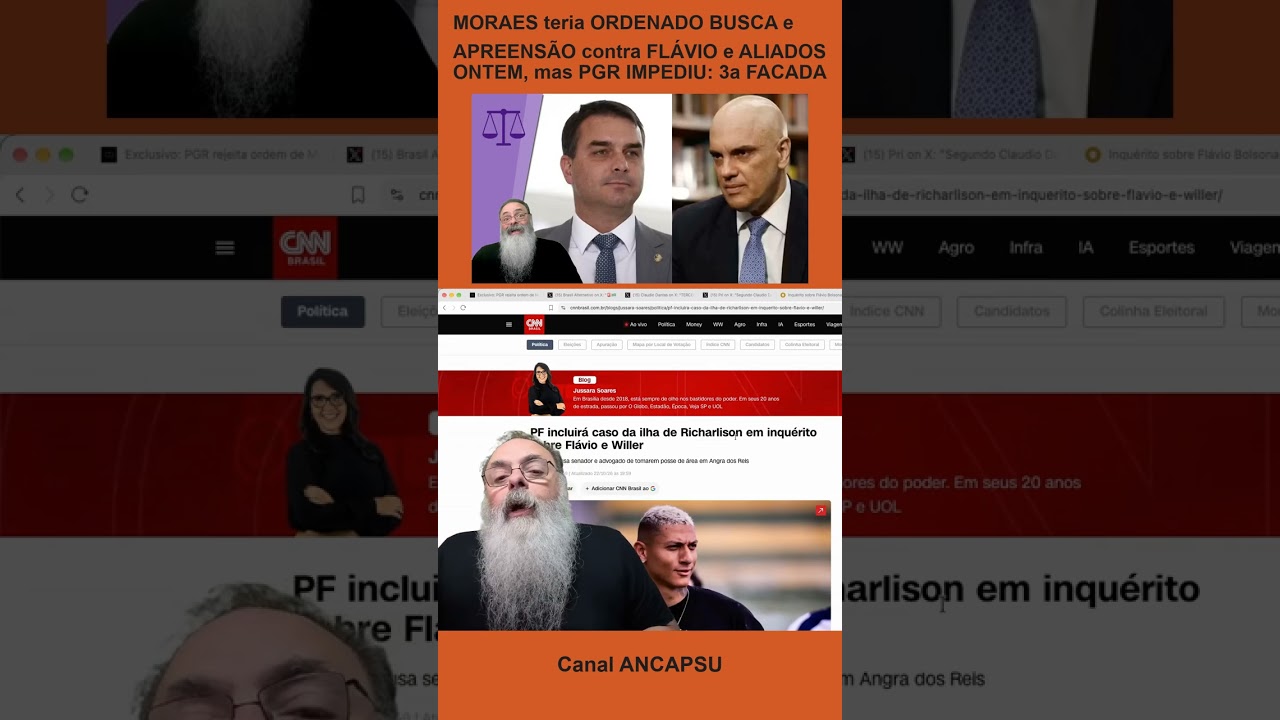 MORAES teria ORDENADO BUSCA e APREENSÃO contra FLÁVIO e ALIADOS ONTEM, mas PGR I