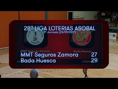 LIGA LOTERIAS ASOBAL J03 MMT Seguros Zamora - Bada Huesca 27 - 29
