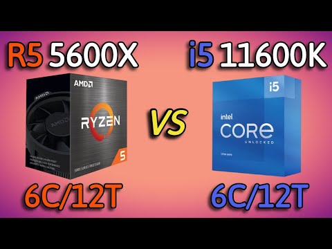 i5 11600K vs Ryzen 5 5600X - Benchmark and test in 7 Games 1080p