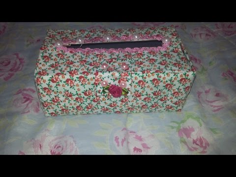 D.I.Y.Caixa Porta Lenço com Caixa de Leite .