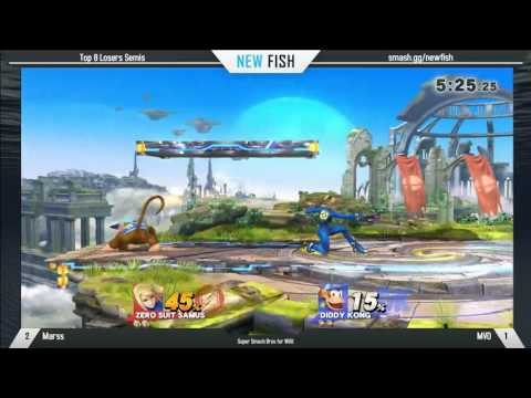 NEW FISH Smash 4 Loser Semis: Marss (Zero Suit Samus) vs. MVD (Diddy Kong)