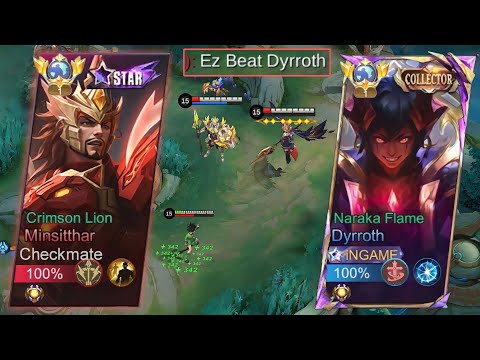 DYRROTH PERFECT SUSTAINABILITY LIFESTEAL GUIDE TO BEAT META HERO HIGH SHIELD HERO - MLBB