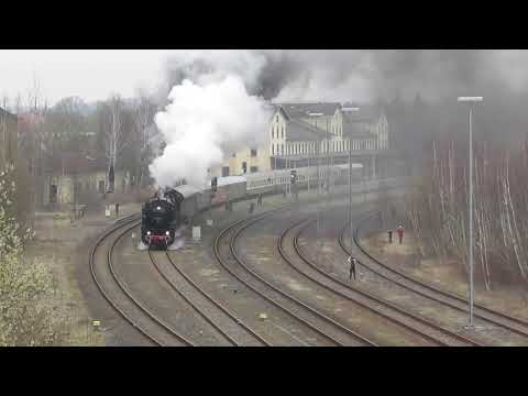 232 701-3, 41 1144-9 und 52 8141-5, 749 162-4 mit Sonderzügen am 29.03.25