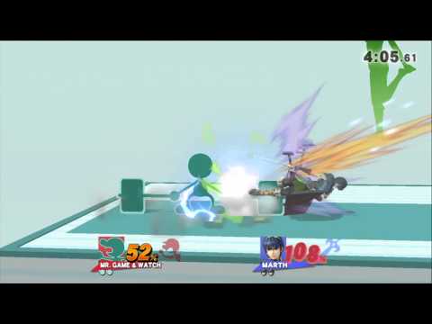 Splashfire (Mr. Game & Watch) vs Daniel 2.0 (Marth) Wii Fit Studio Omega