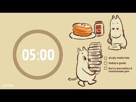 Study With Me | Moomin Pomodoro 25/5 x 4 | Gentle Lofi, No Midroll Ads 🍂