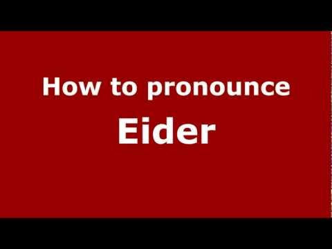 How to Pronounce Eider - PronounceNames.com