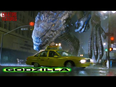 Thumbnail of the video: Outrunning Godzilla In A New York Taxi Cab