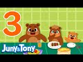 Learn Number Three Three Happy Bears Number Songs For Kids Counting Numbers JunyTony
