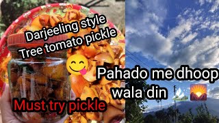 Pahado me dhoop wala din | Tree tomato Pickle | Colours of life. 