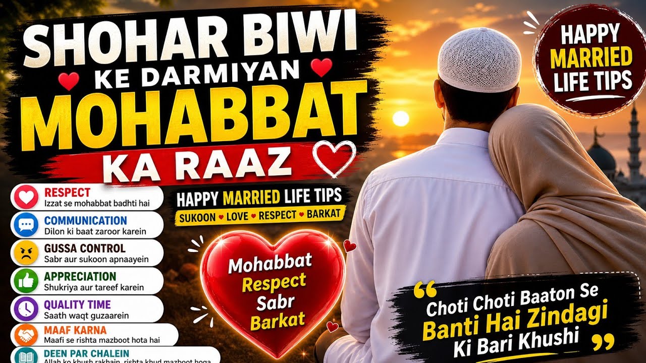 Shohar Biwi Ke Darmiyan Mohabbat Ka Raaz ❤️ | Happy Married Life Tips