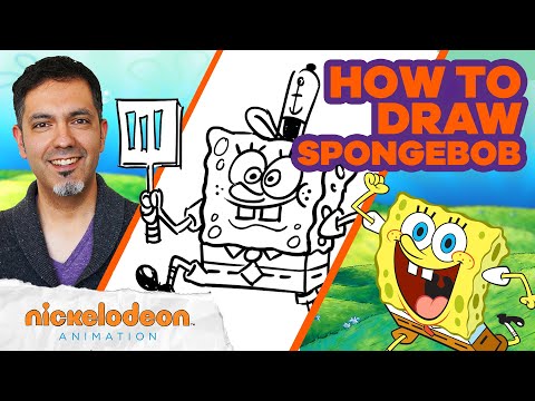 How to Draw SpongeBob from SpongeBob SquarePants ✍️🎨 Draw Along w/ Mike Dougherty