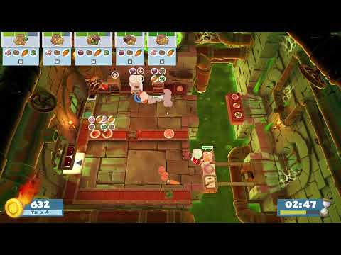 Overcooked! 2 - Night of the Hungry Horde 1-3 (2 players) Score: 2444