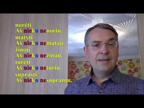 LITHUANIAN LESSON 142 - DOUBLE NEGATIVES - Dvigubi neiginiai